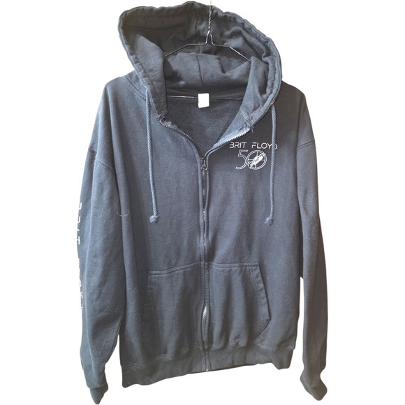 Brit Floyd 50 Years of Wish You Were Here Black Zip Up Hoodie Size Large - Picture 2 of 4